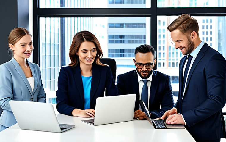 생성적 대화법과 디지털 커뮤니케이션 - Modern Business Communication**

"A diverse team of professionals collaborating in a bright, modern ...
