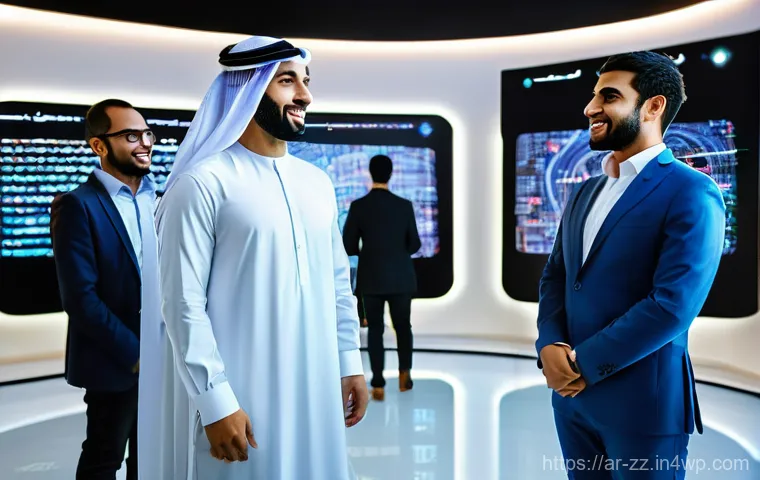 생성적 대화법을 활용한 성과 분석 - **A thoughtful young Arab entrepreneur, wearing stylish, modest contemporary clothing, is seated com...